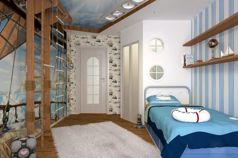 Спорт на дому: шведская стенка в детской